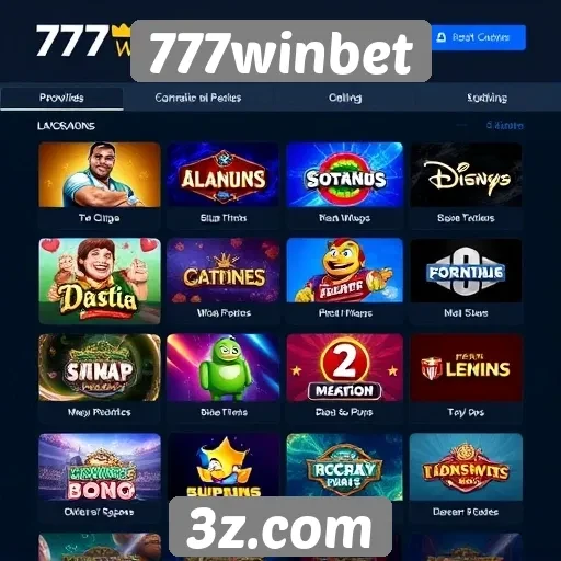 Variedade de jogos disponíveis no 777winbet